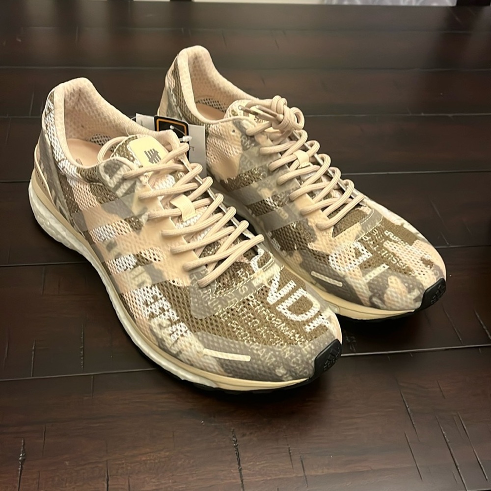 Adidas Adizero Adios X Undefeated B27771 Shoes Sneakers camo Boost Mens Size 9